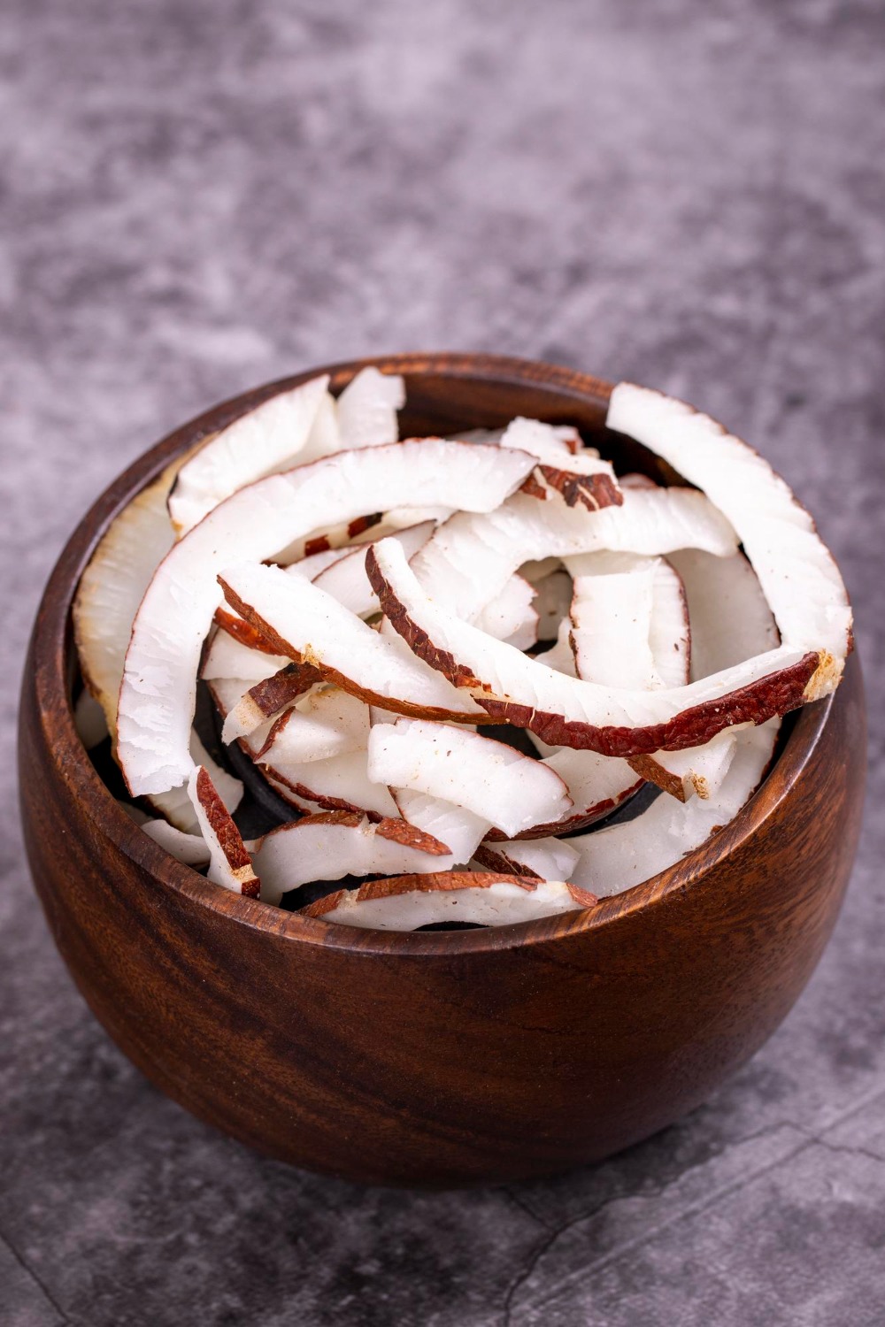 Frozen coconut slices and grated coconut